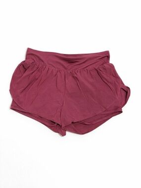 High-Rise Athletic Shorts in Berry
